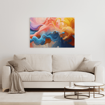 Vibrant Fluid Motion - Abstract Wall Art - Aestheticanvas