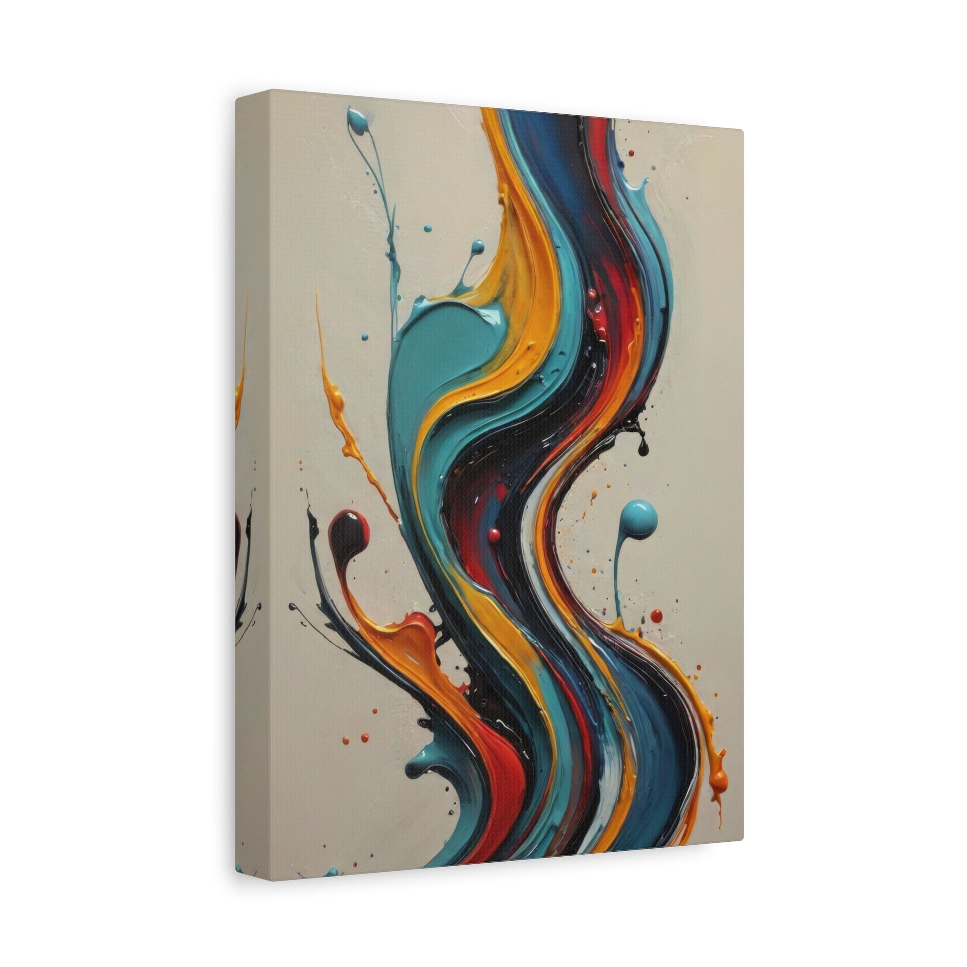 Vibrant Fluidity of Colours - Abstract Wall Art - Aestheticanvas