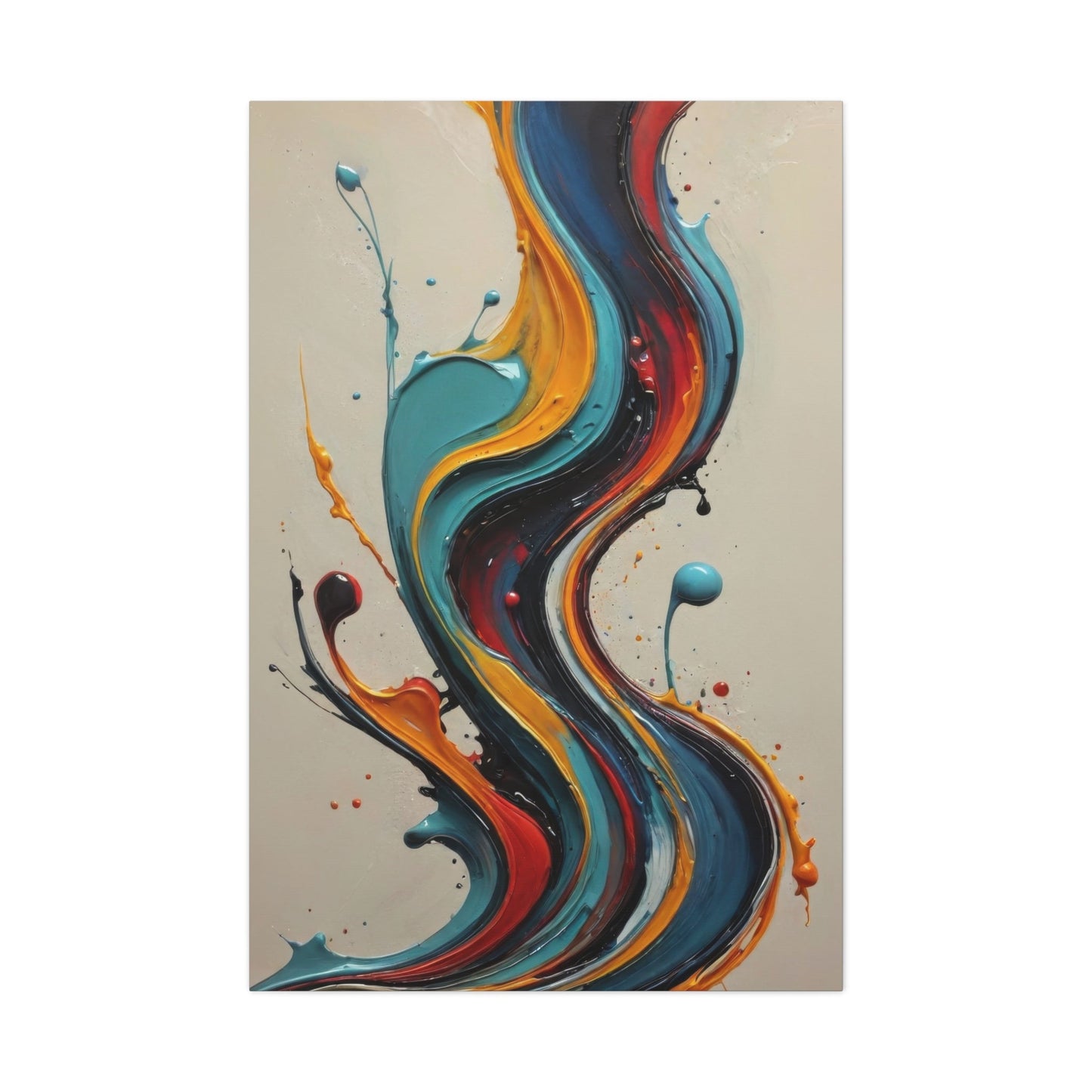 Vibrant Fluidity of Colours - Abstract Wall Art - Aestheticanvas