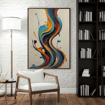 Vibrant Fluidity of Colours - Abstract Wall Art - Aestheticanvas