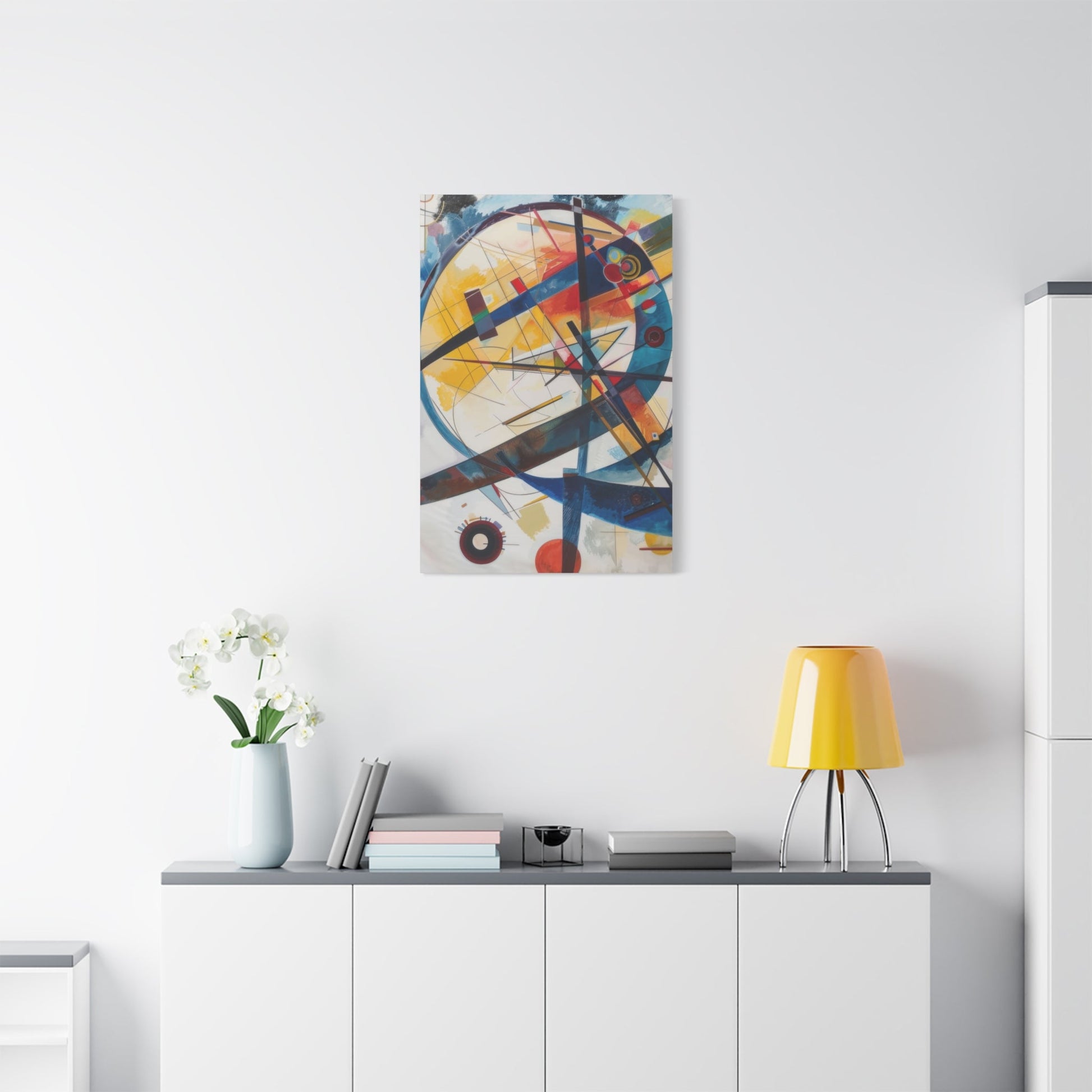 Vibrant Geometric Harmony - Abstract Wall Art - Aestheticanvas