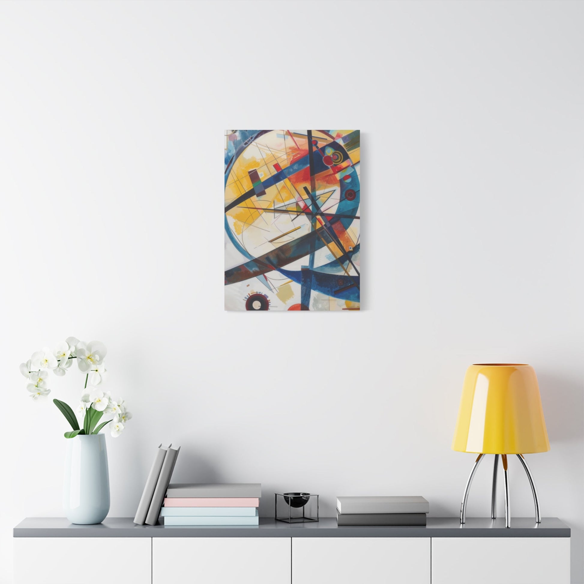 Vibrant Geometric Harmony - Abstract Wall Art - Aestheticanvas