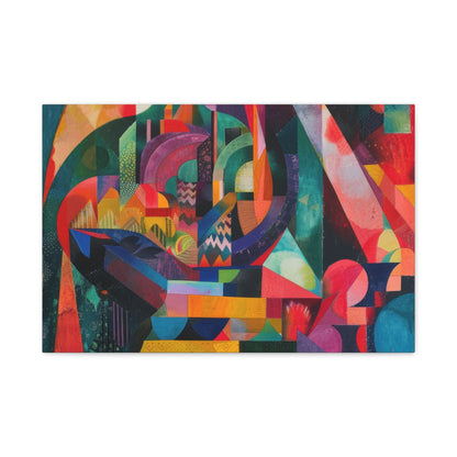 Vibrant Geometric Harmony - Abstract Wall Art - Aestheticanvas