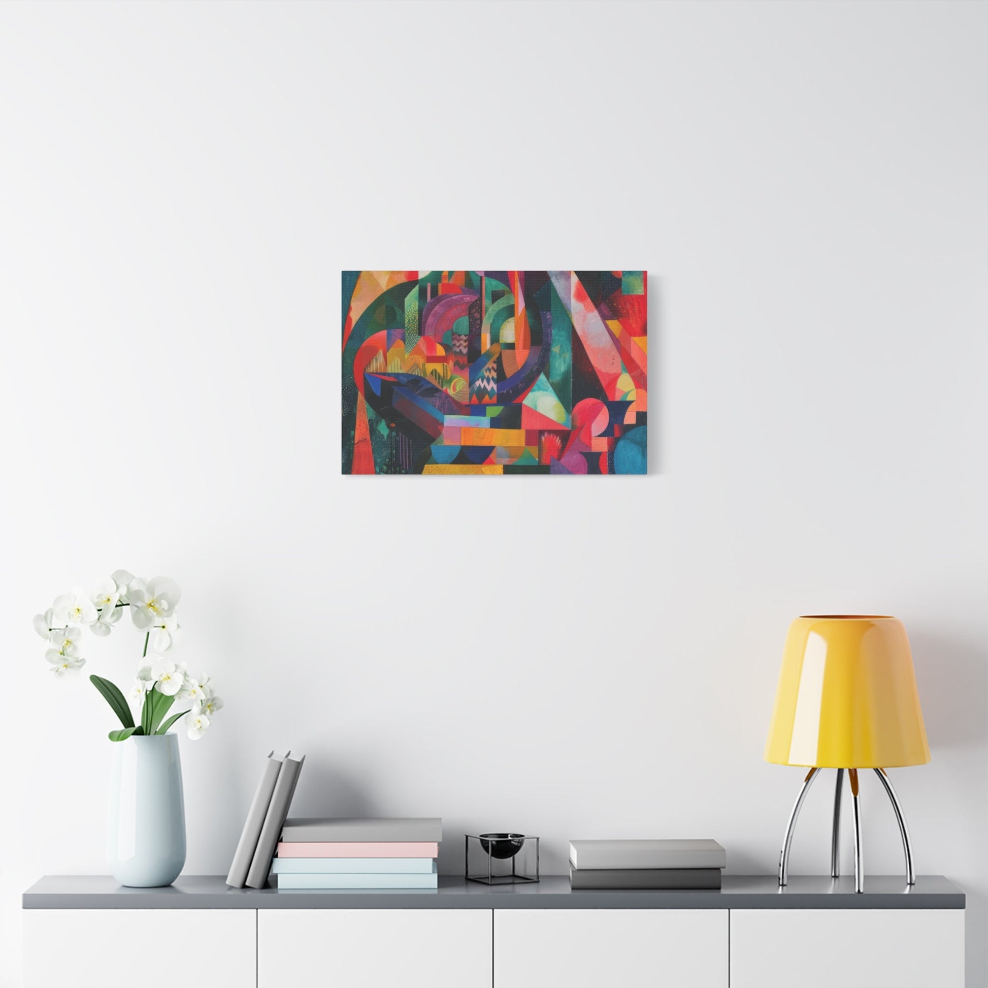 Vibrant Geometric Harmony - Abstract Wall Art - Aestheticanvas