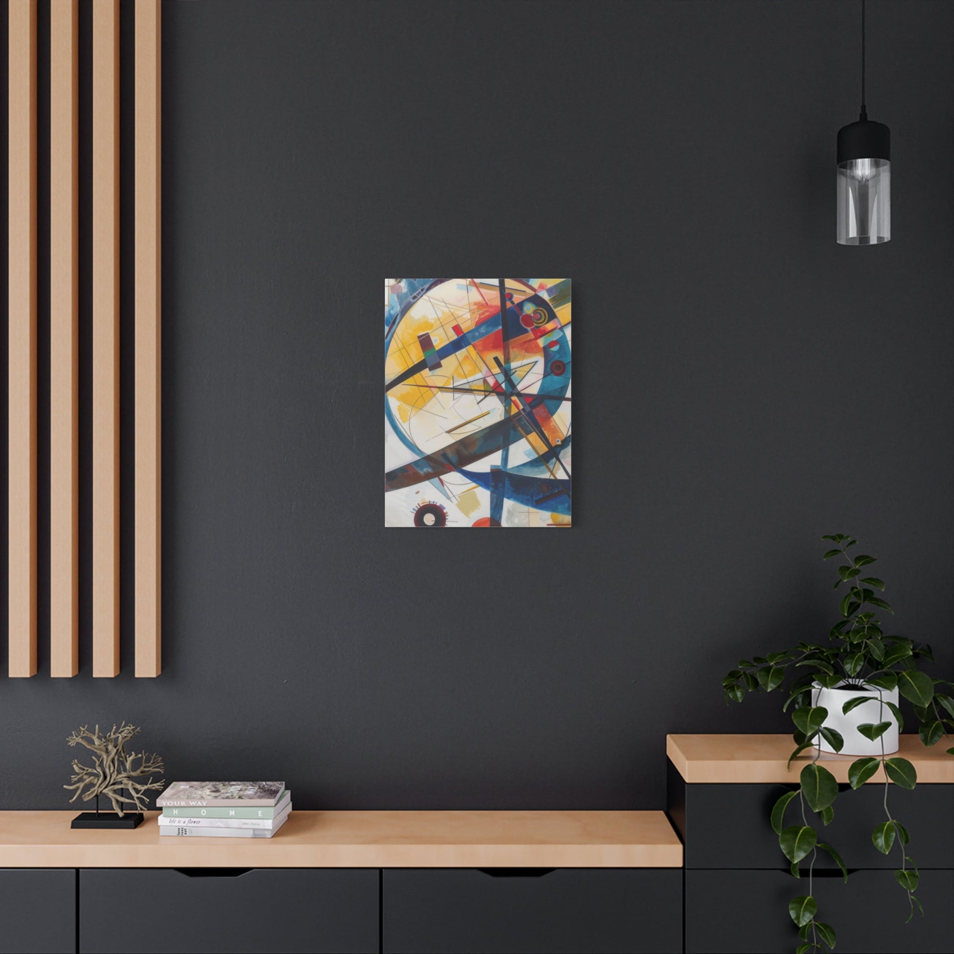 Vibrant Geometric Harmony - Abstract Wall Art - Aestheticanvas