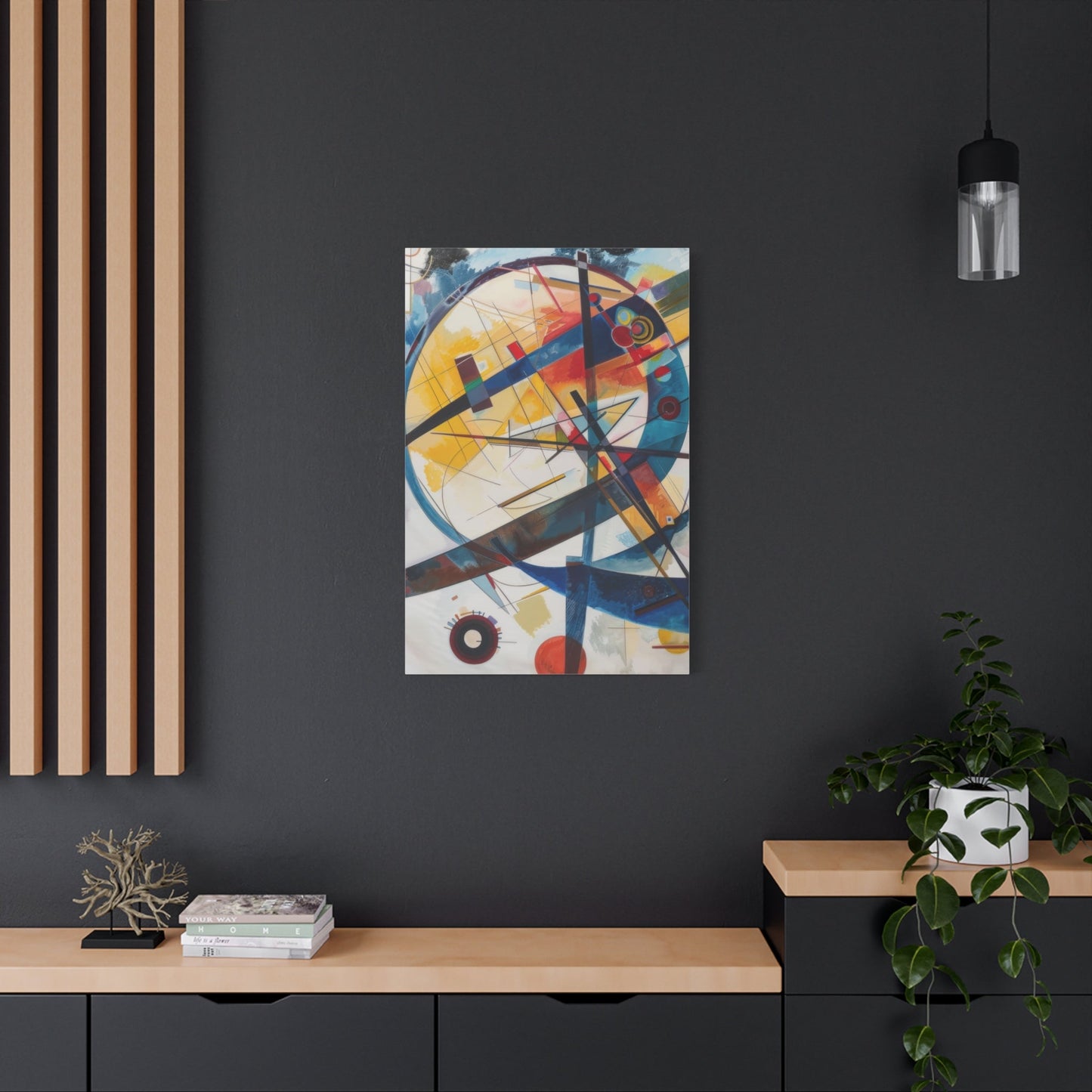 Vibrant Geometric Harmony - Abstract Wall Art - Aestheticanvas