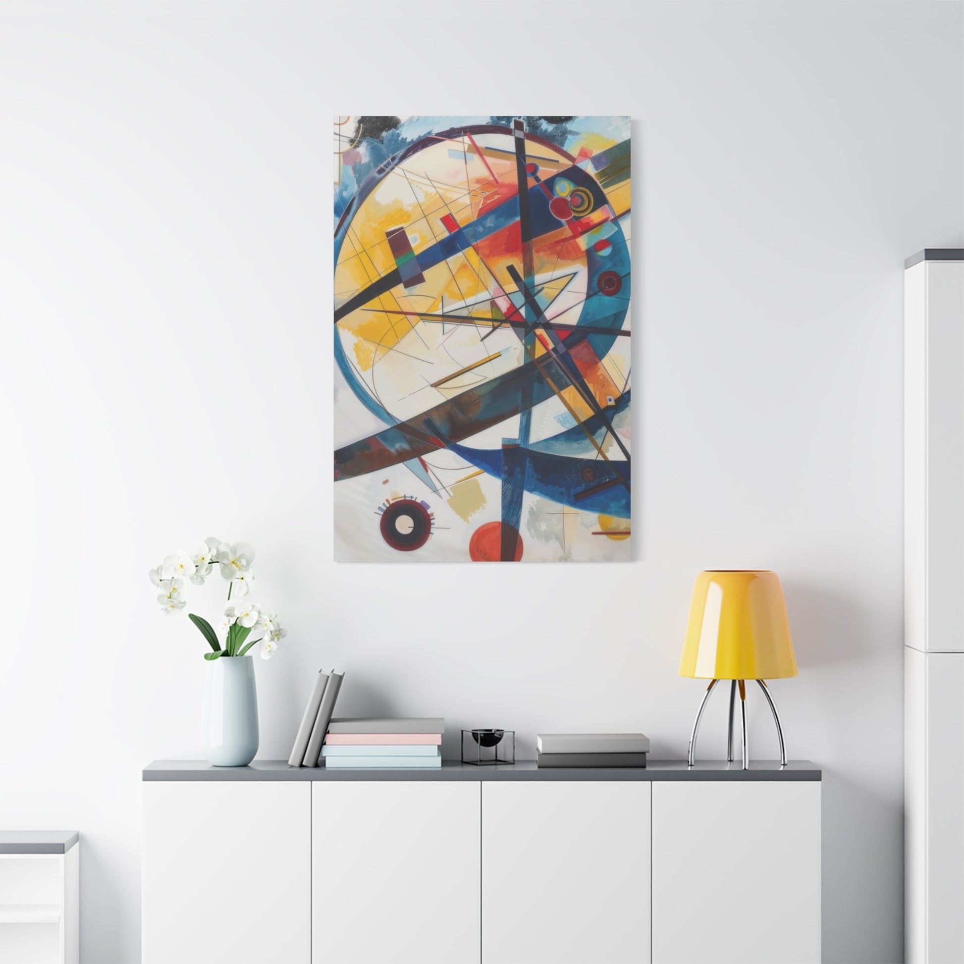 Vibrant Geometric Harmony - Abstract Wall Art - Aestheticanvas