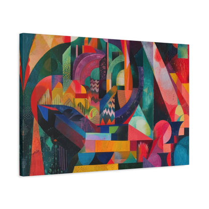 Vibrant Geometric Harmony - Abstract Wall Art - Aestheticanvas