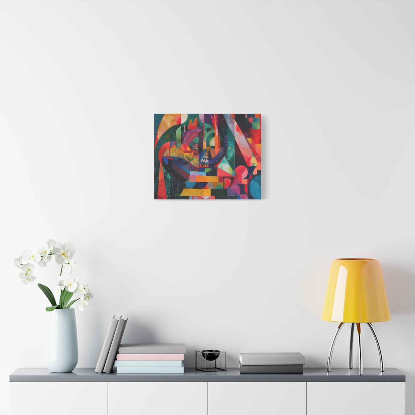 Vibrant Geometric Harmony - Abstract Wall Art - Aestheticanvas