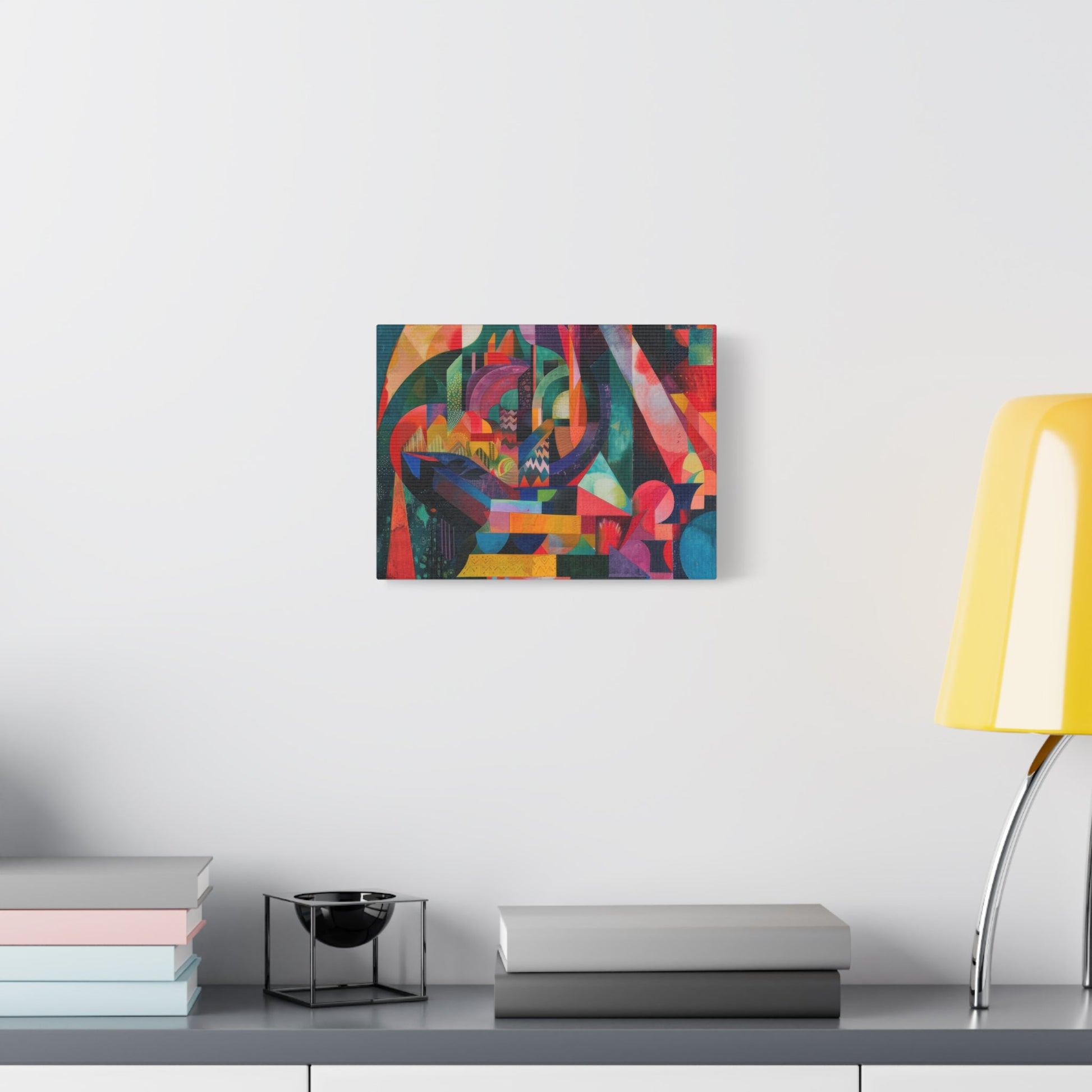 Vibrant Geometric Harmony - Abstract Wall Art - Aestheticanvas