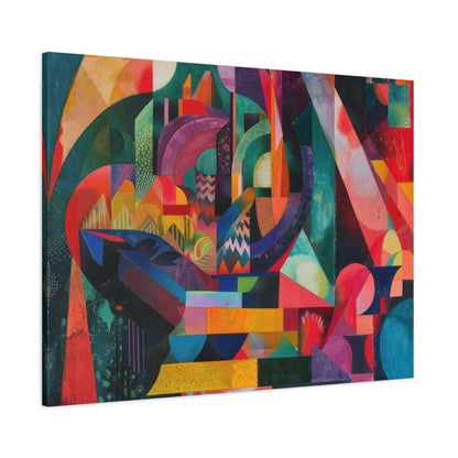 Vibrant Geometric Harmony - Abstract Wall Art - Aestheticanvas