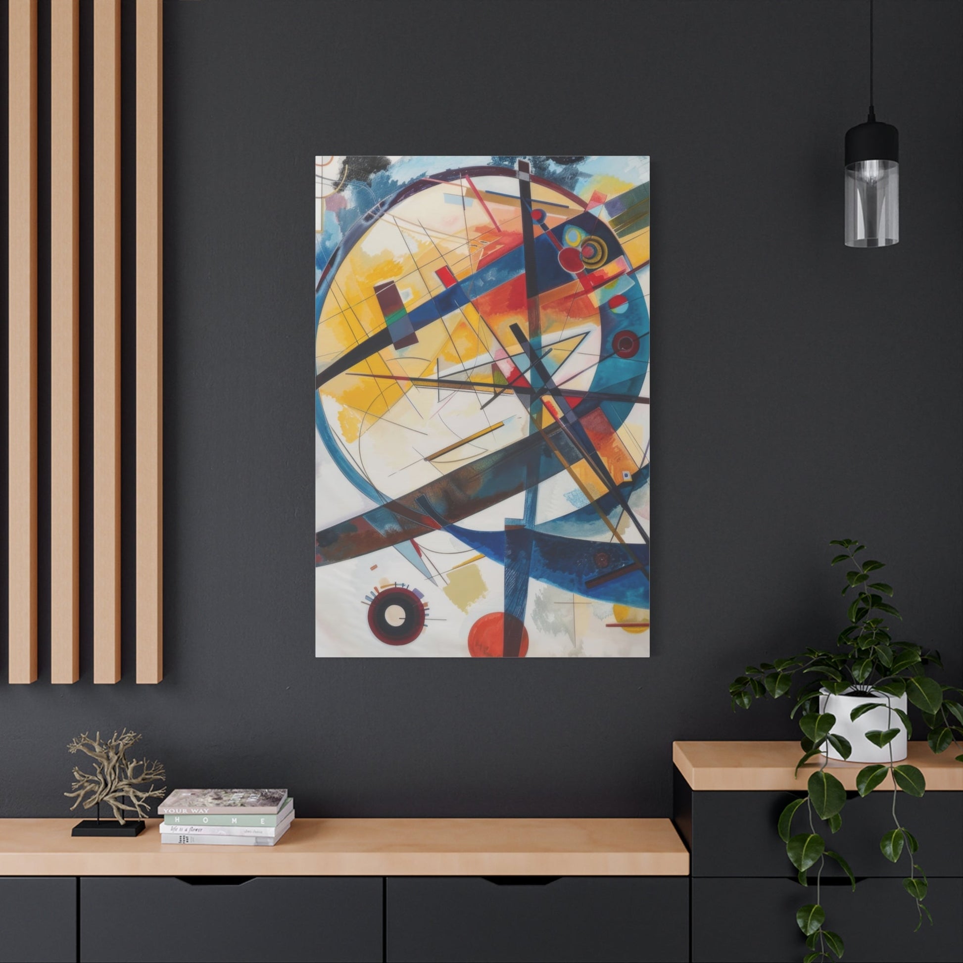 Vibrant Geometric Harmony - Abstract Wall Art - Aestheticanvas