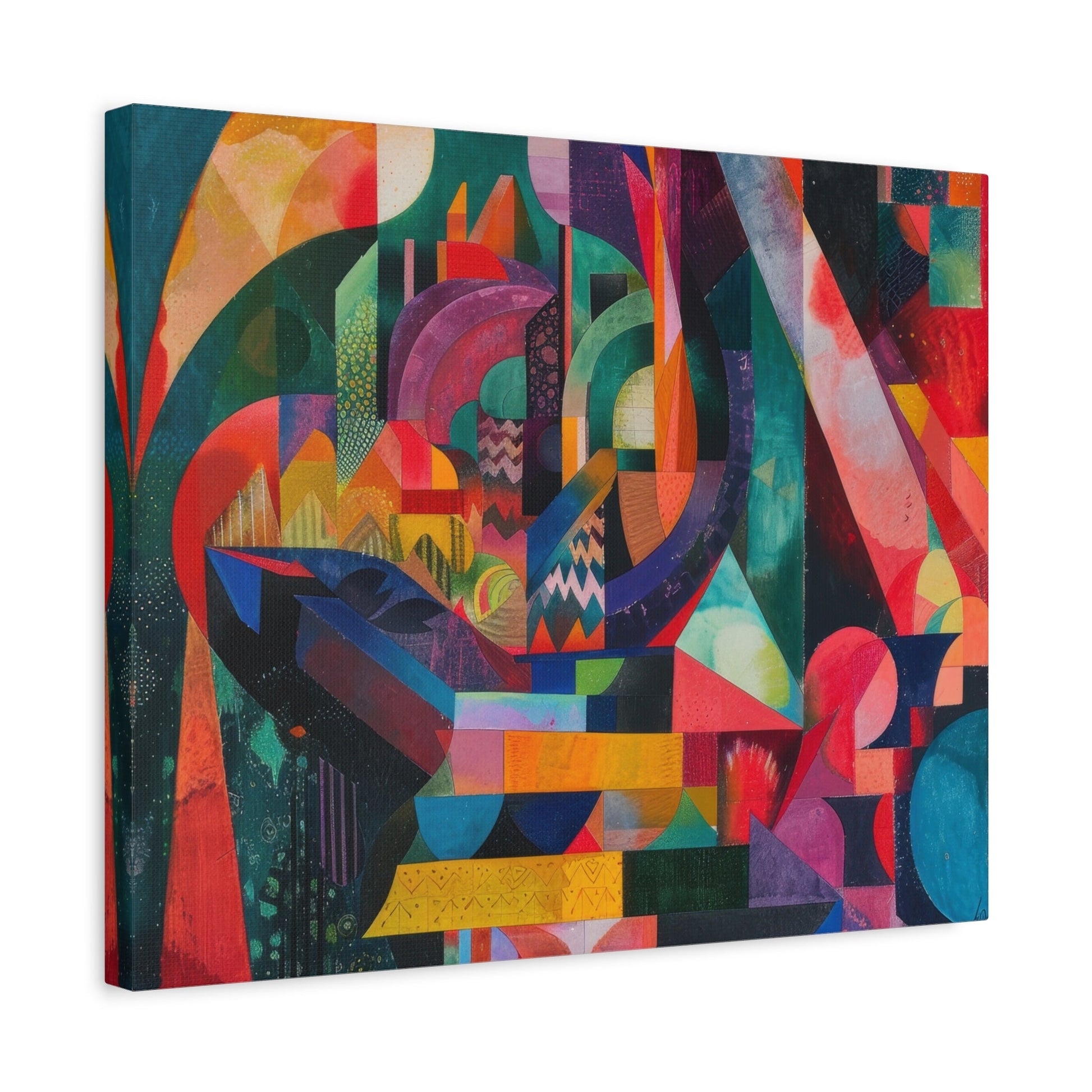 Vibrant Geometric Harmony - Abstract Wall Art - Aestheticanvas