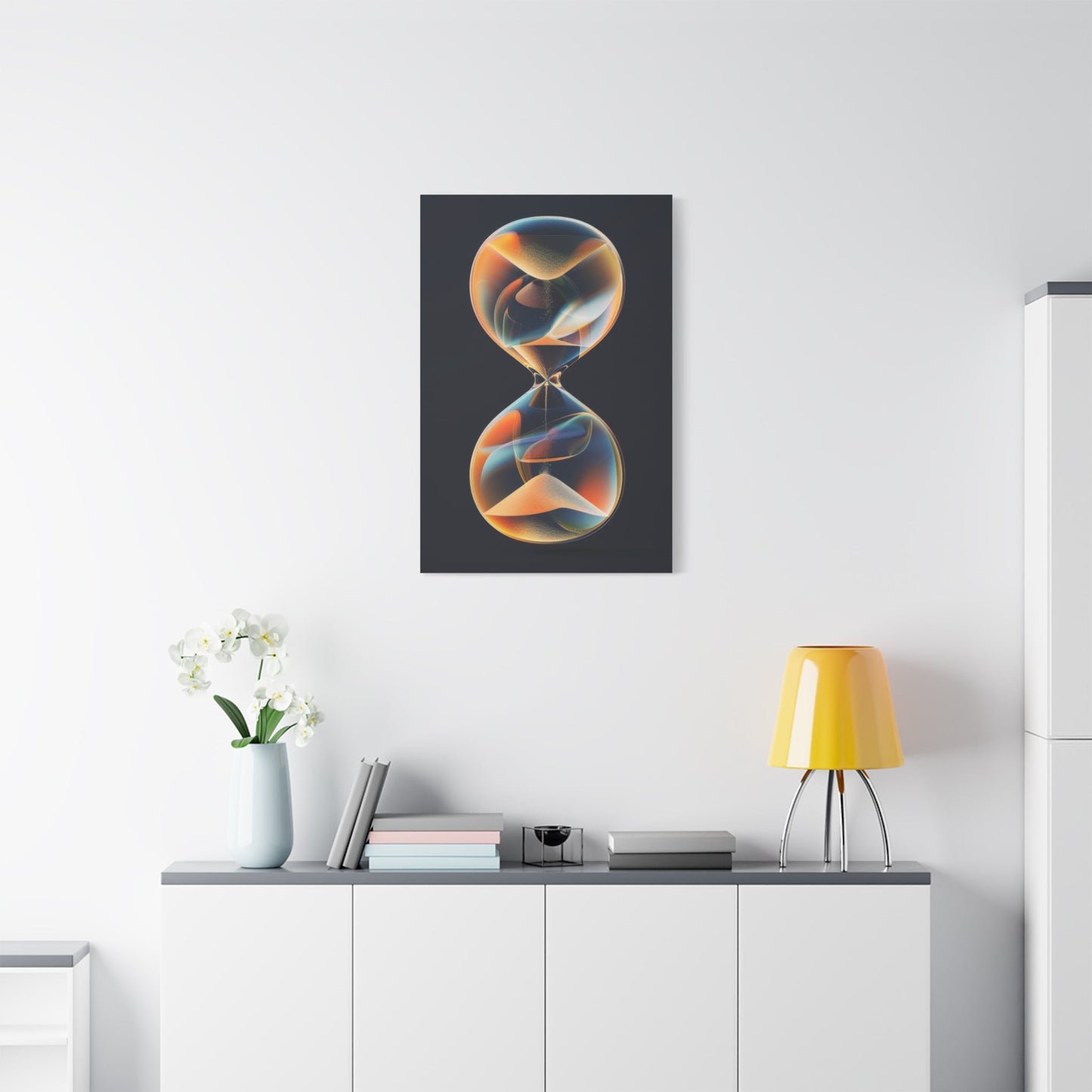 Vibrant Infinity Hourglass - Abstract Wall Art - Aestheticanvas