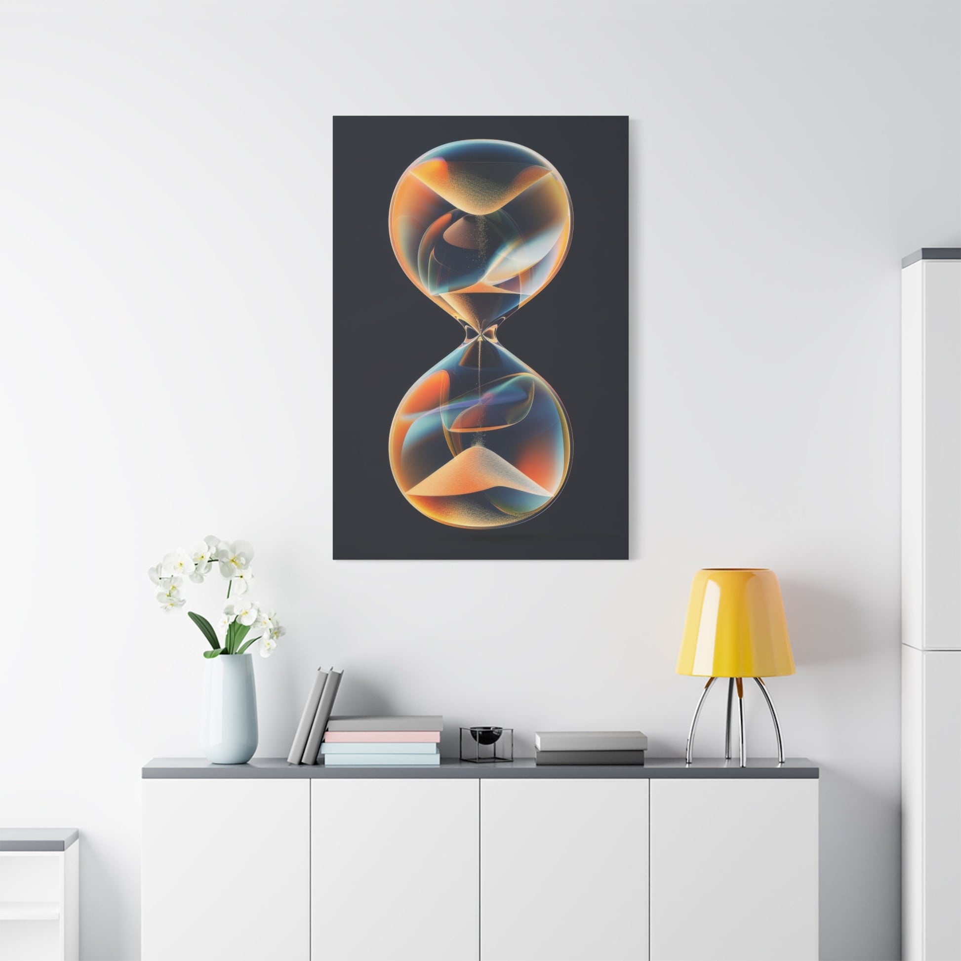 Vibrant Infinity Hourglass - Abstract Wall Art - Aestheticanvas