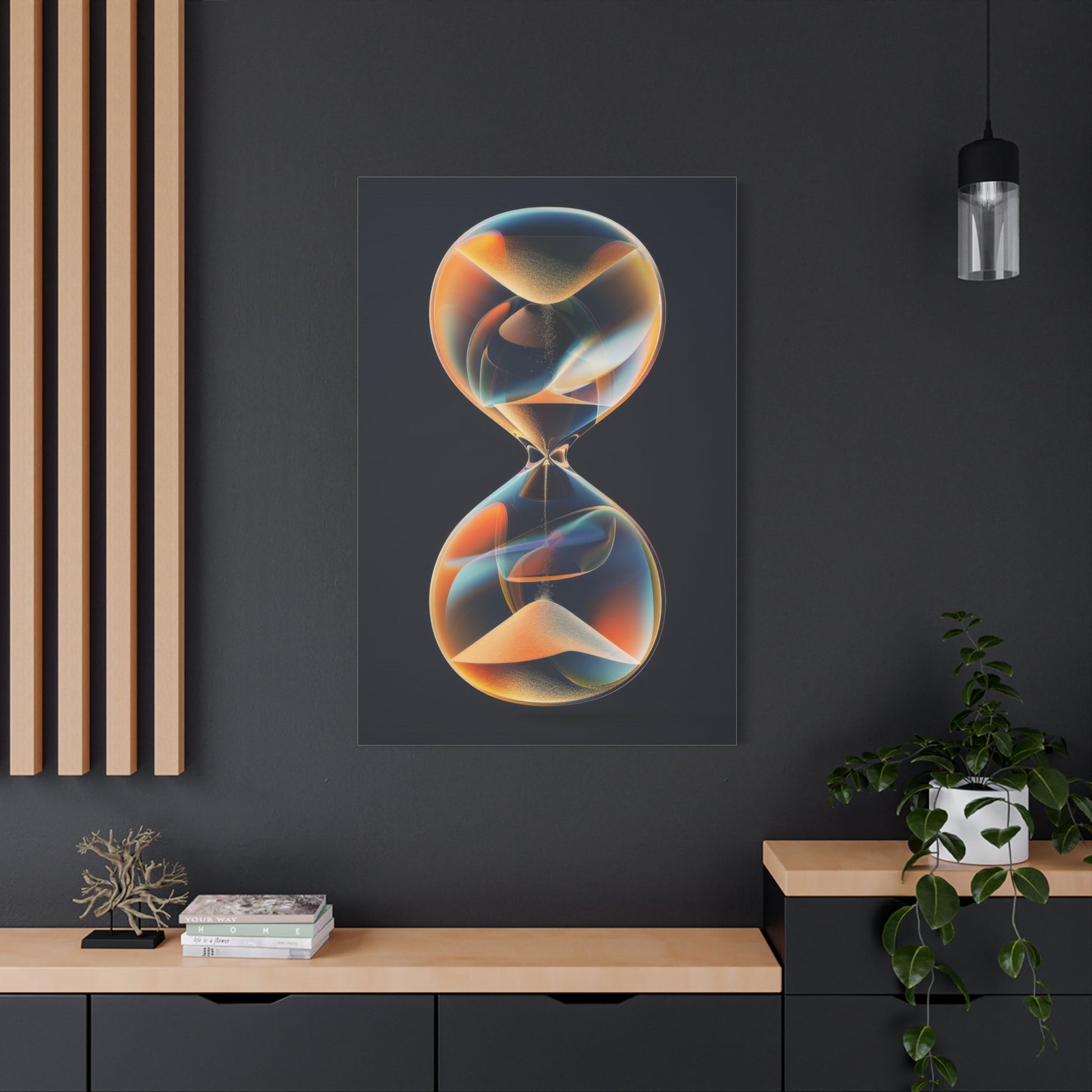 Vibrant Infinity Hourglass - Abstract Wall Art - Aestheticanvas