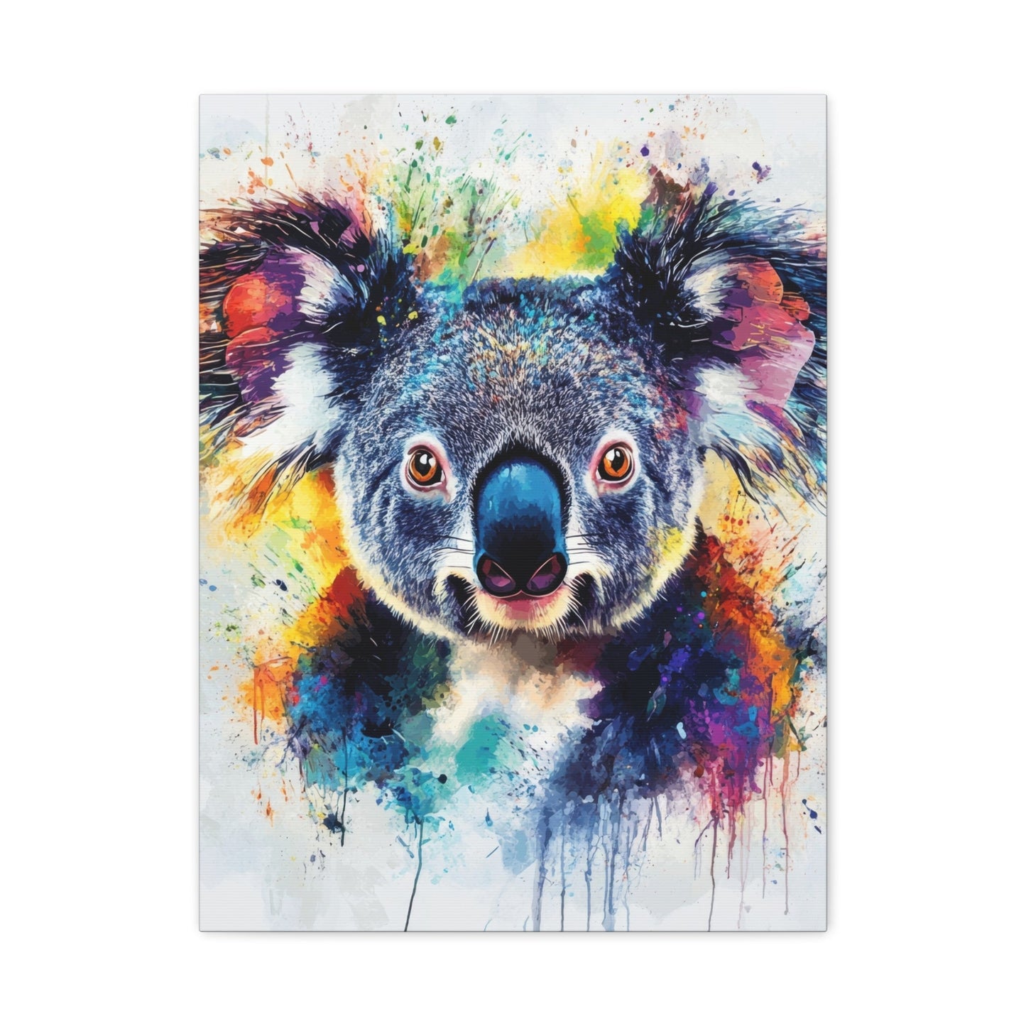 Vibrant Koala Splash - Animal Wall Art - Aestheticanvas