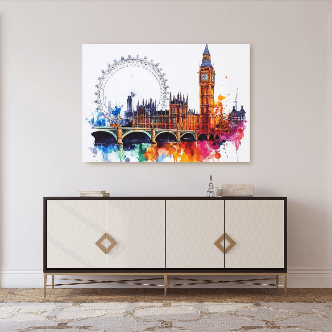 Vibrant London Skyline - Cityscape Wall Art - Aestheticanvas