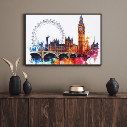 Vibrant London Skyline - Cityscape Wall Art - Aestheticanvas