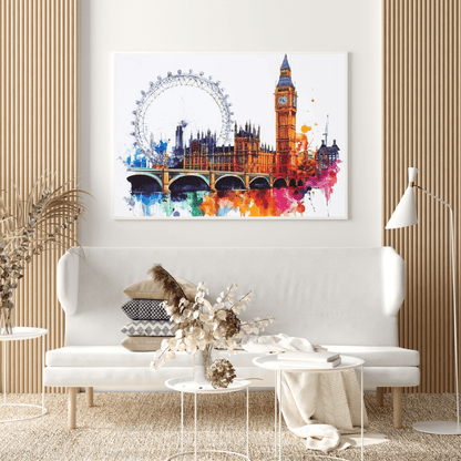 Vibrant London Skyline - Cityscape Wall Art - Aestheticanvas