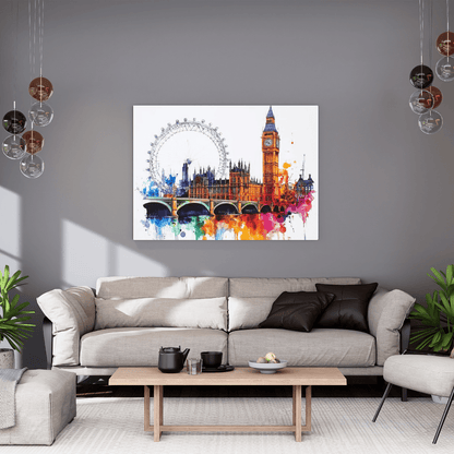 Vibrant London Skyline - Cityscape Wall Art - Aestheticanvas