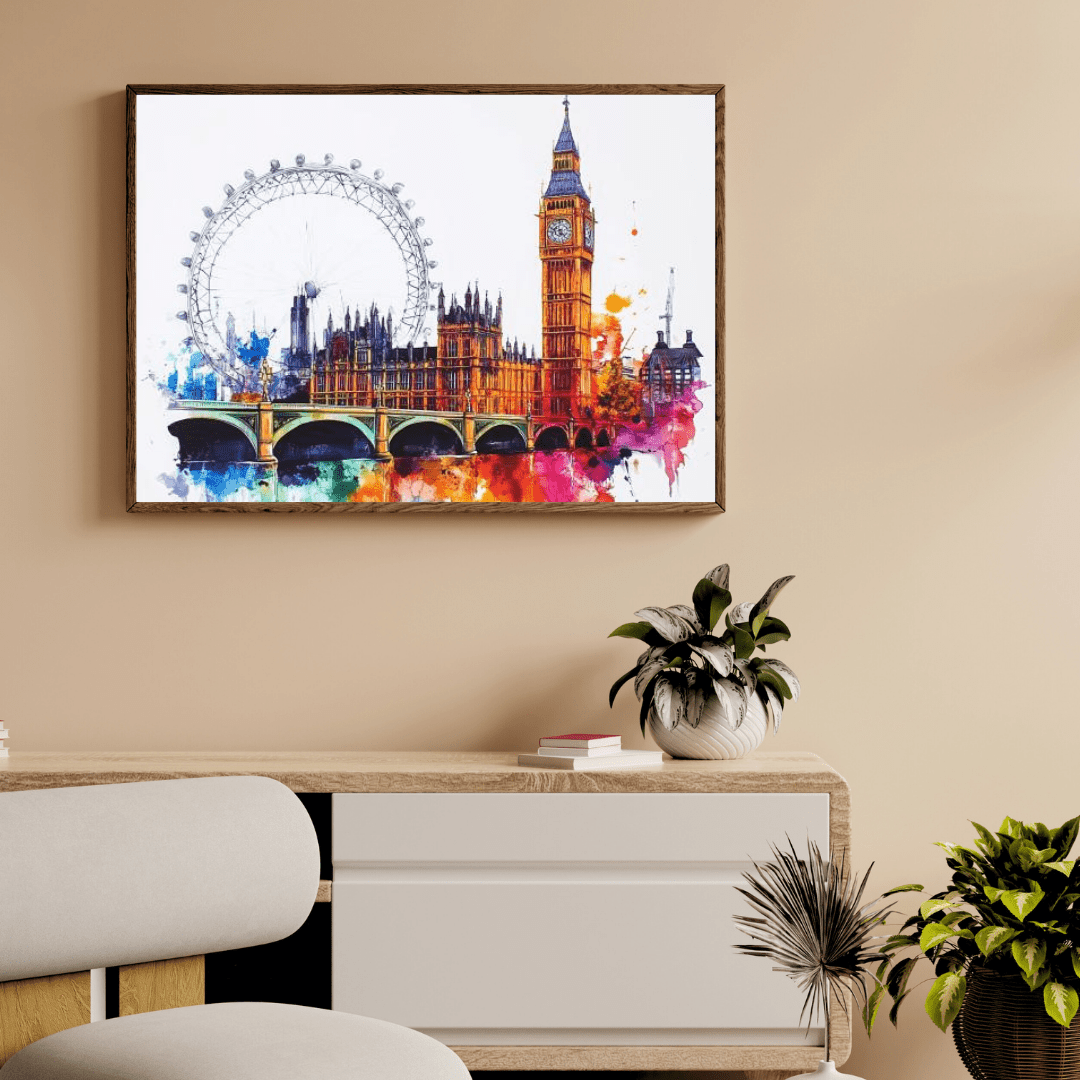 Vibrant London Skyline - Cityscape Wall Art - Aestheticanvas