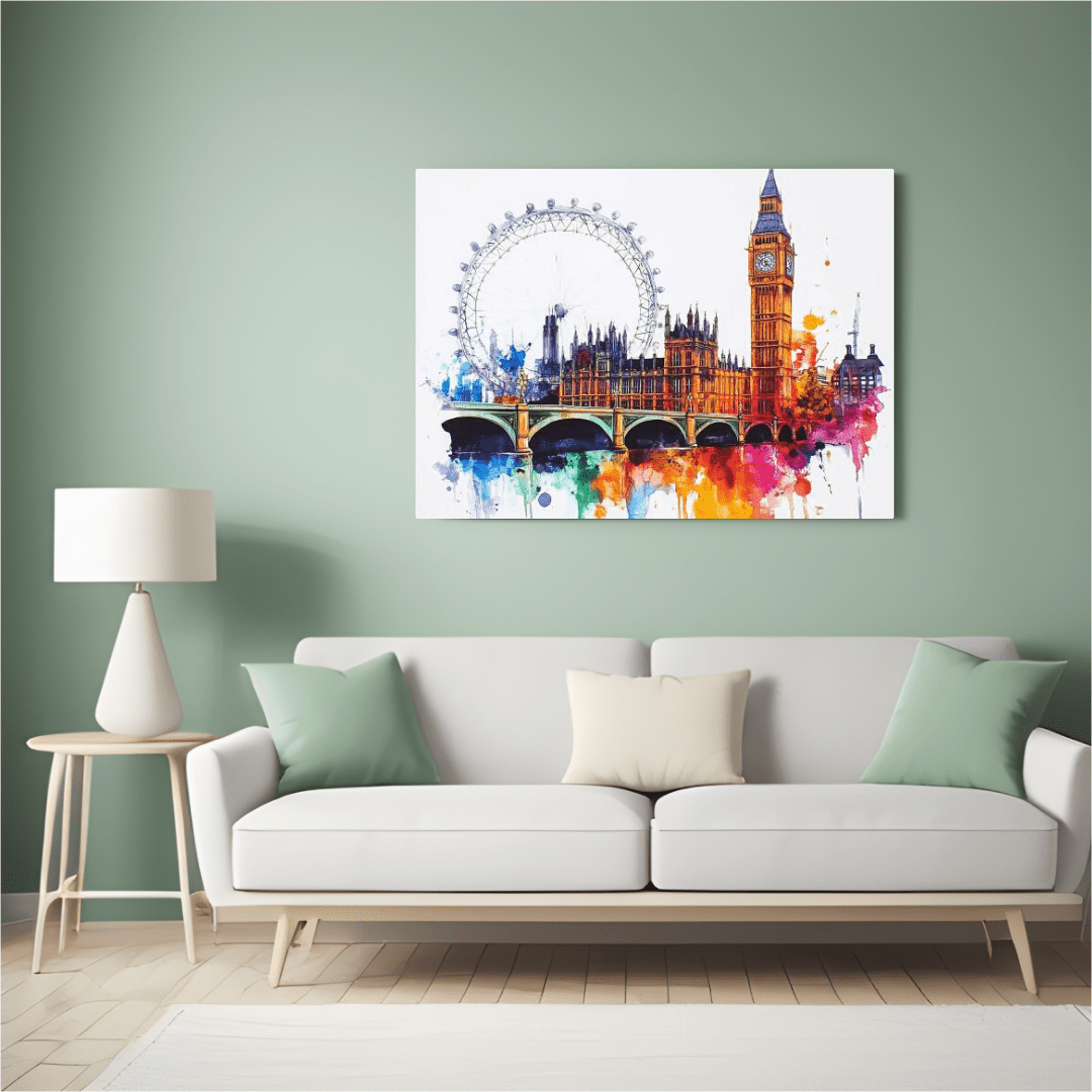 Vibrant London Skyline - Cityscape Wall Art - Aestheticanvas