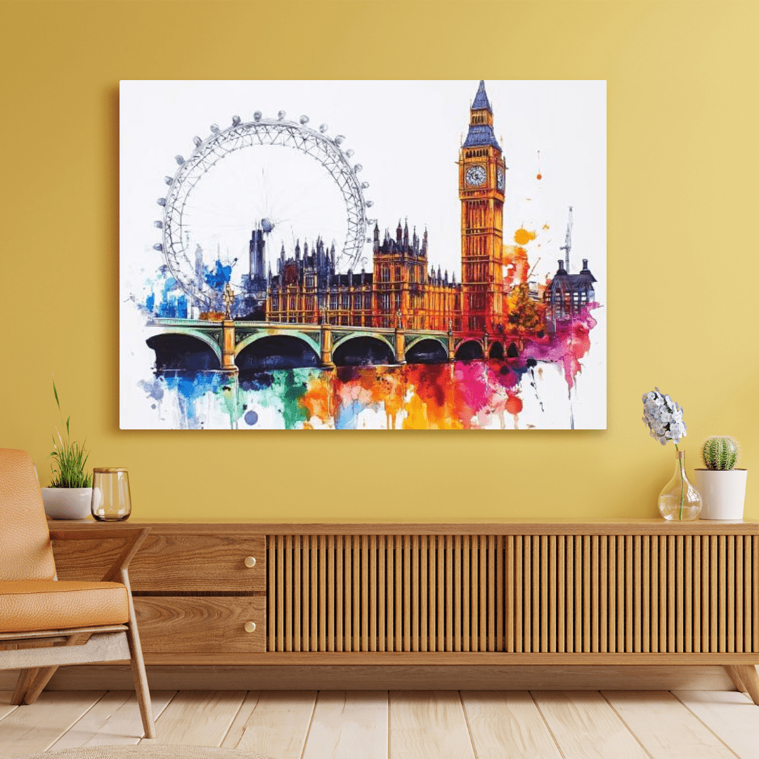 Vibrant London Skyline - Cityscape Wall Art - Aestheticanvas