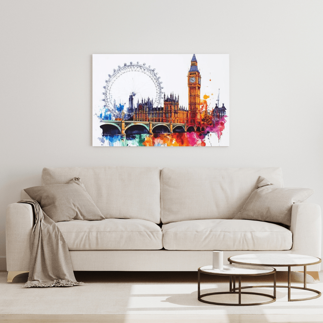 Vibrant London Skyline - Cityscape Wall Art - Aestheticanvas