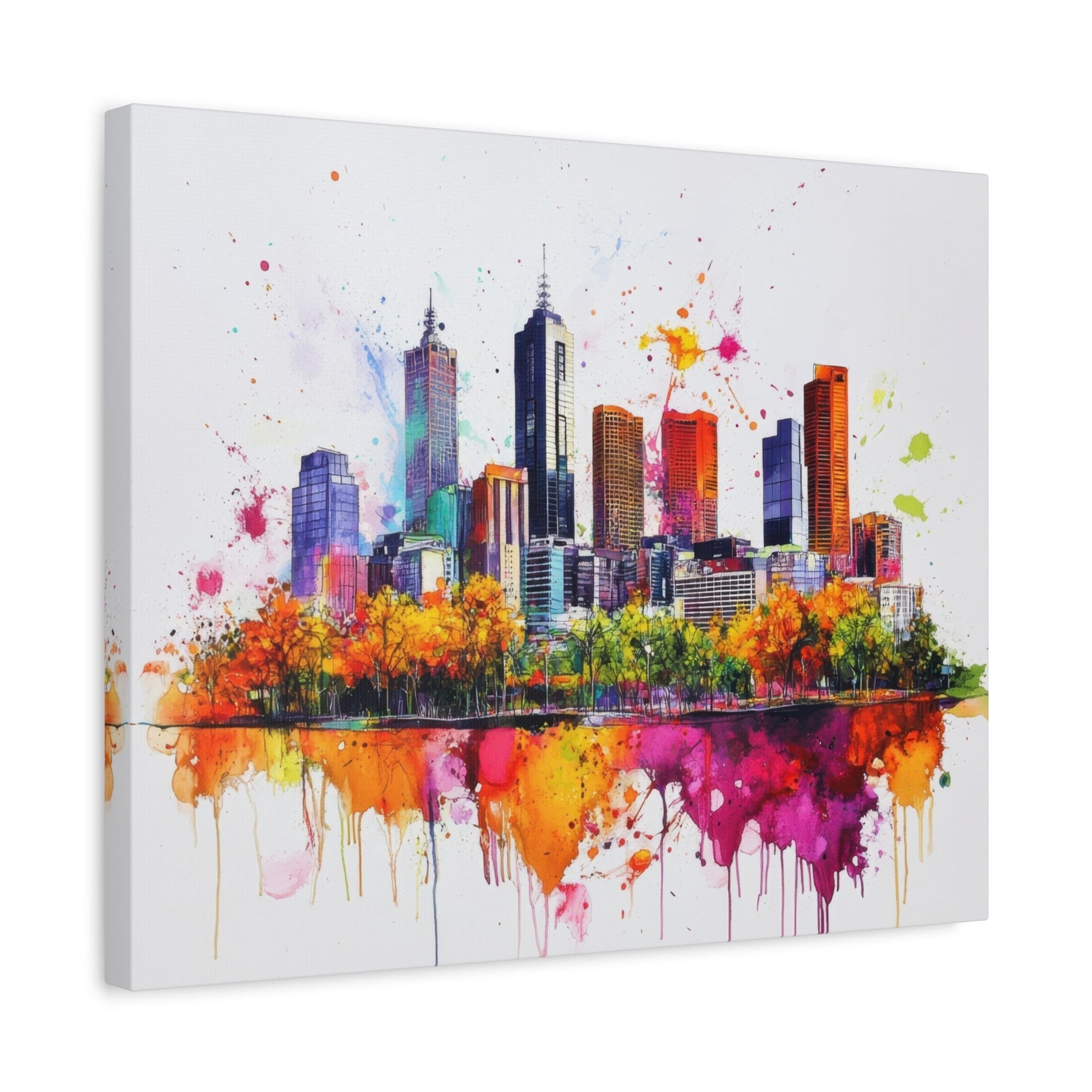 Vibrant Melbourne Skyline - Cityscape Wall Art - Aestheticanvas