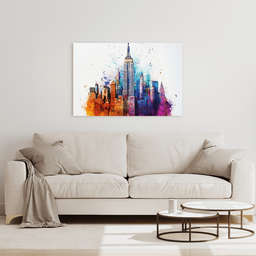 Vibrant New York Skyline - Cityscape Wall Art - Aestheticanvas