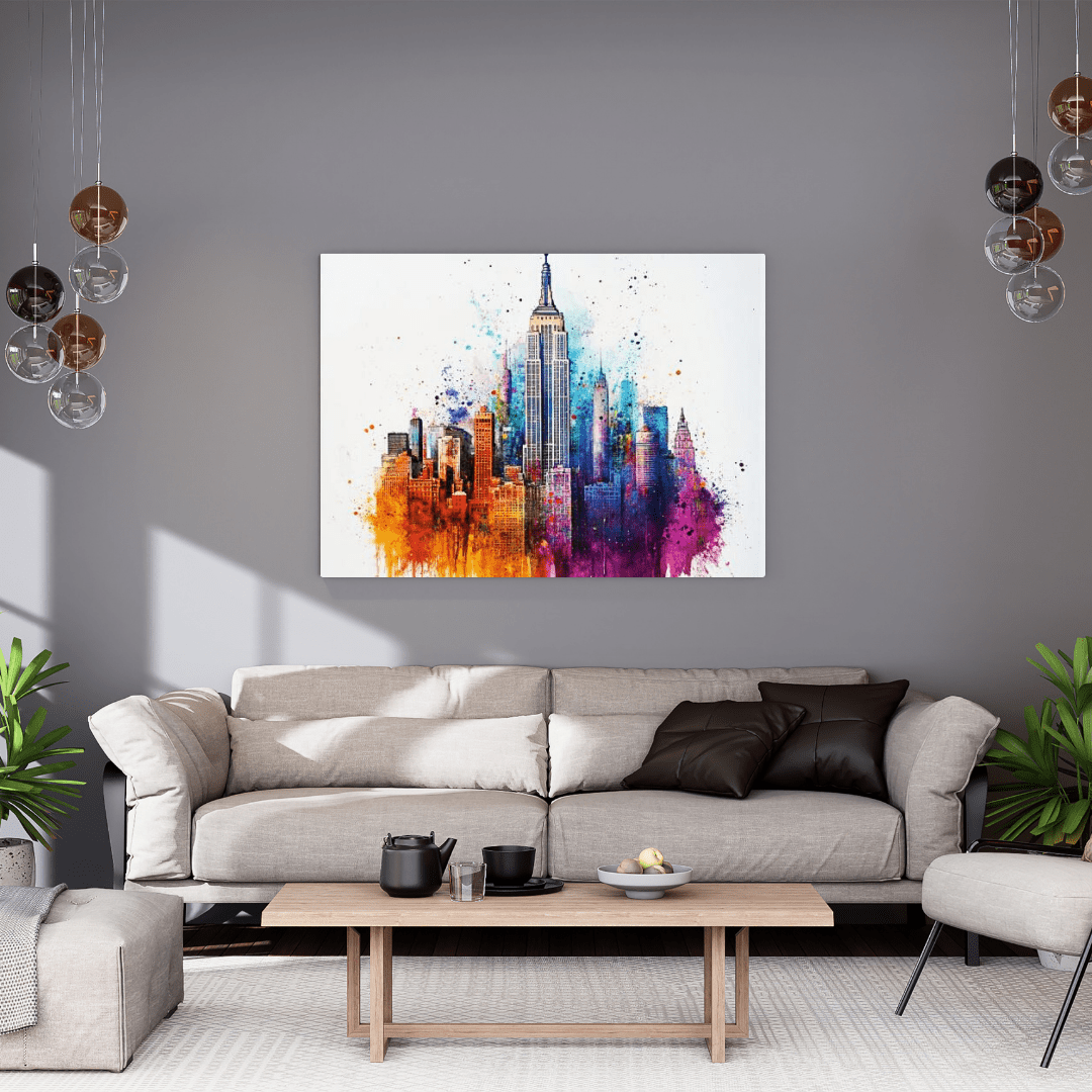 Vibrant New York Skyline - Cityscape Wall Art - Aestheticanvas