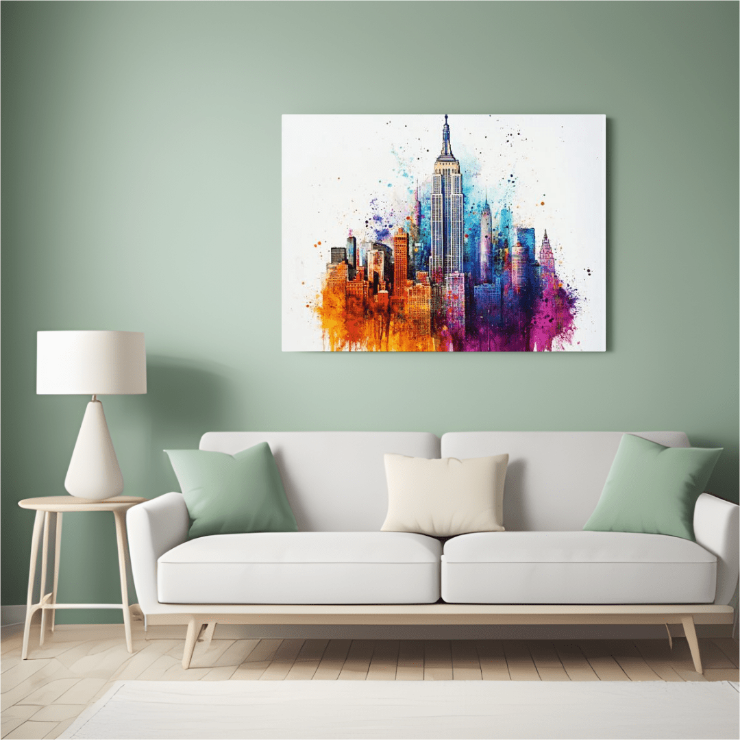 Vibrant New York Skyline - Cityscape Wall Art - Aestheticanvas