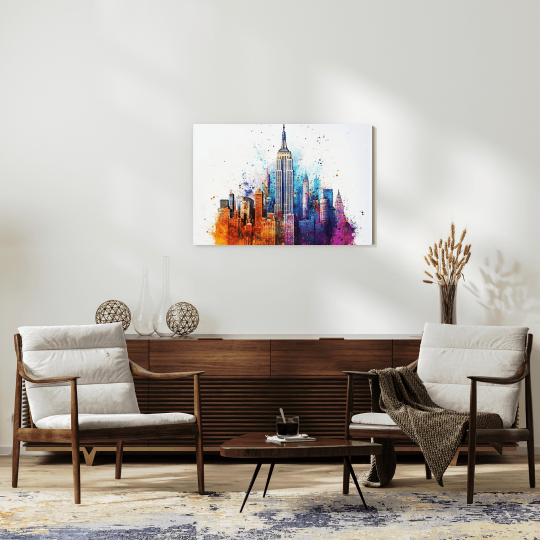 Vibrant New York Skyline - Cityscape Wall Art - Aestheticanvas