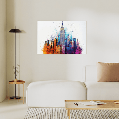 Vibrant New York Skyline - Cityscape Wall Art - Aestheticanvas