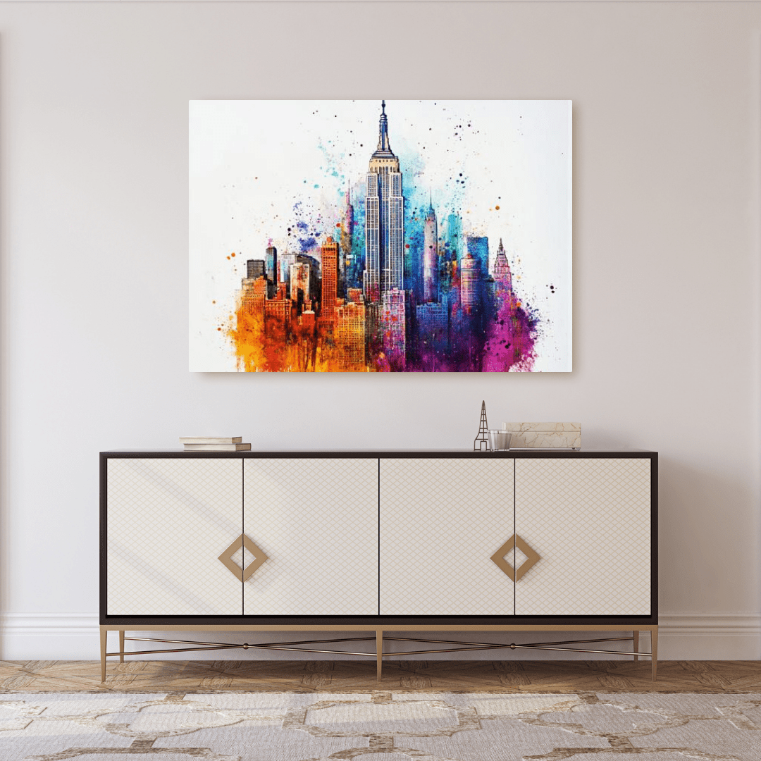 Vibrant New York Skyline - Cityscape Wall Art - Aestheticanvas