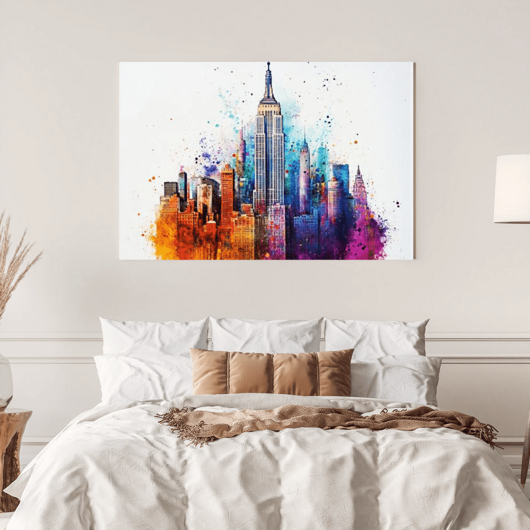 Vibrant New York Skyline - Cityscape Wall Art - Aestheticanvas