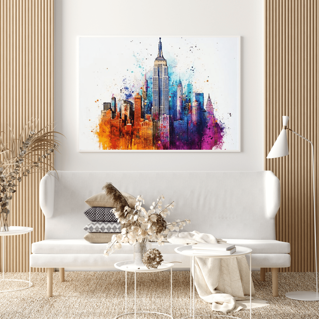 Vibrant New York Skyline - Cityscape Wall Art - Aestheticanvas