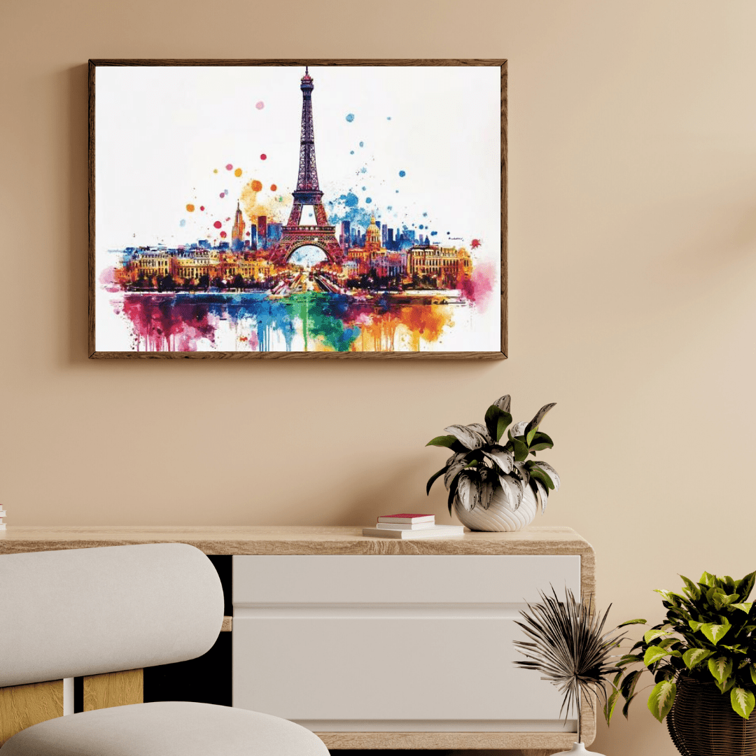 Vibrant Paris Skyline - Cityscape Wall Art - Aestheticanvas