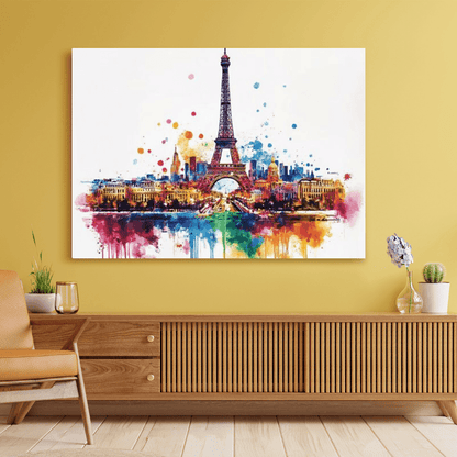 Vibrant Paris Skyline - Cityscape Wall Art - Aestheticanvas