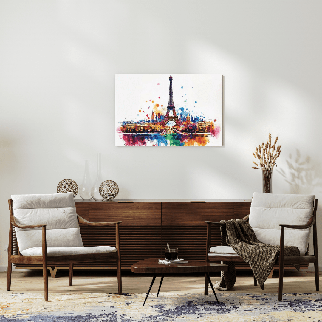 Vibrant Paris Skyline - Cityscape Wall Art - Aestheticanvas