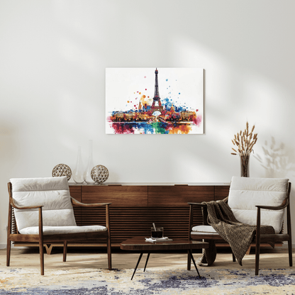 Vibrant Paris Skyline - Cityscape Wall Art - Aestheticanvas