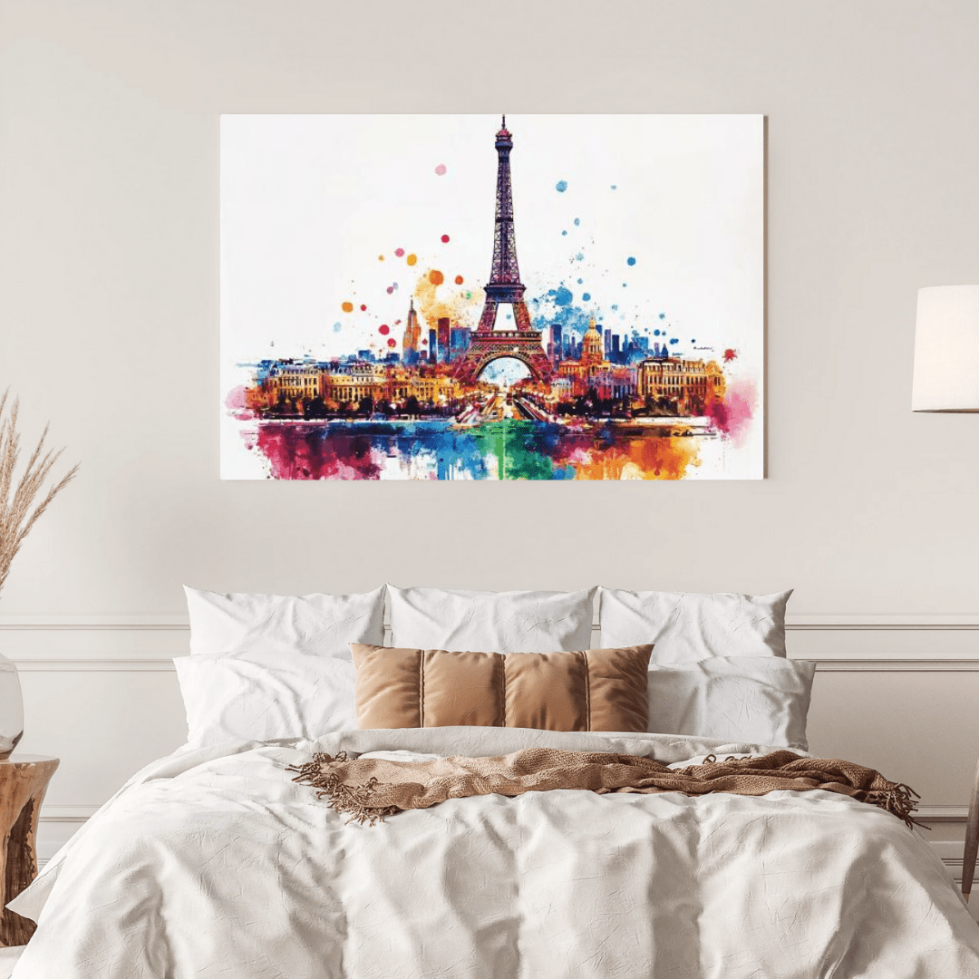 Vibrant Paris Skyline - Cityscape Wall Art - Aestheticanvas