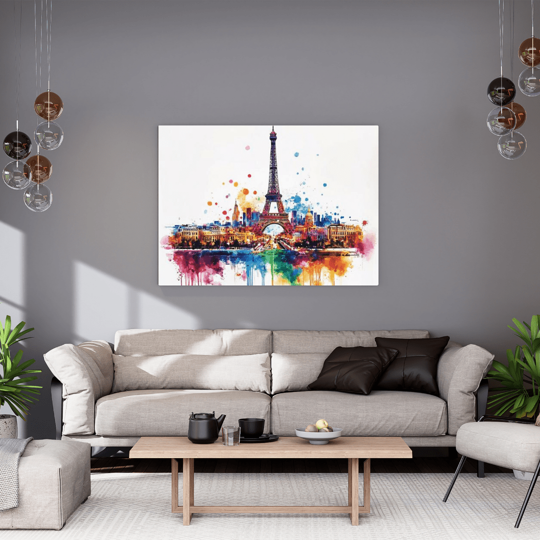 Vibrant Paris Skyline - Cityscape Wall Art - Aestheticanvas