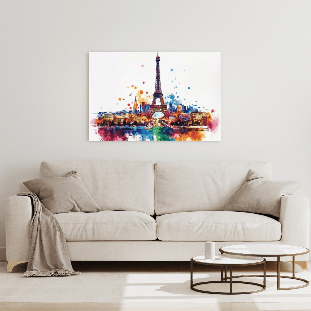 Vibrant Paris Skyline - Cityscape Wall Art - Aestheticanvas