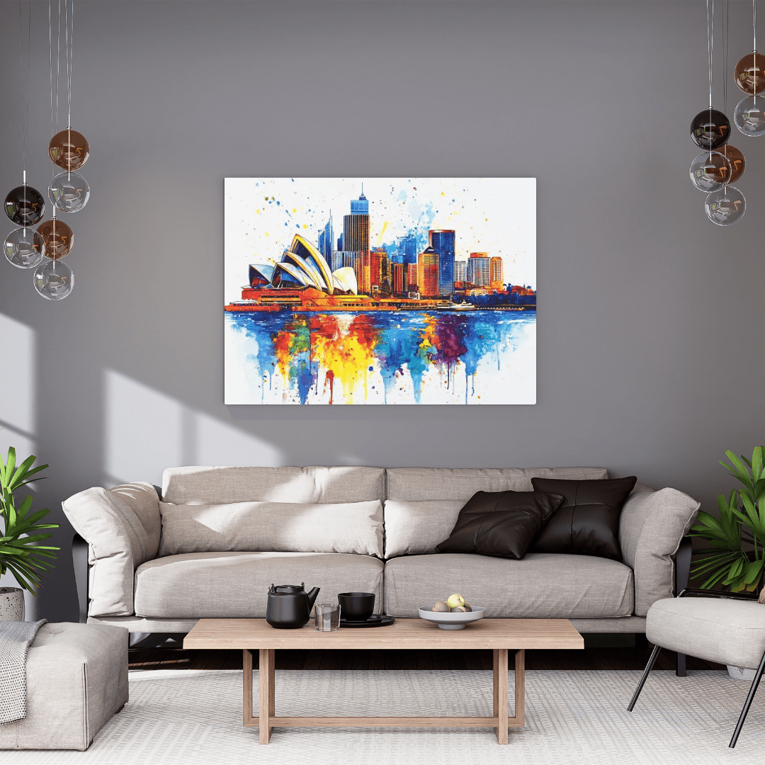 Vibrant Sydney Skyline - Cityscape Wall Art - Aestheticanvas