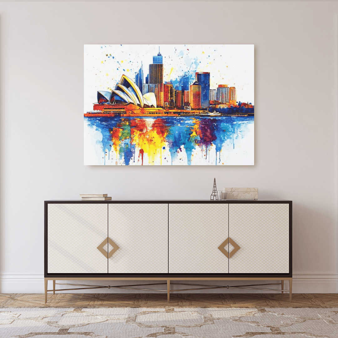 Vibrant Sydney Skyline - Cityscape Wall Art - Aestheticanvas