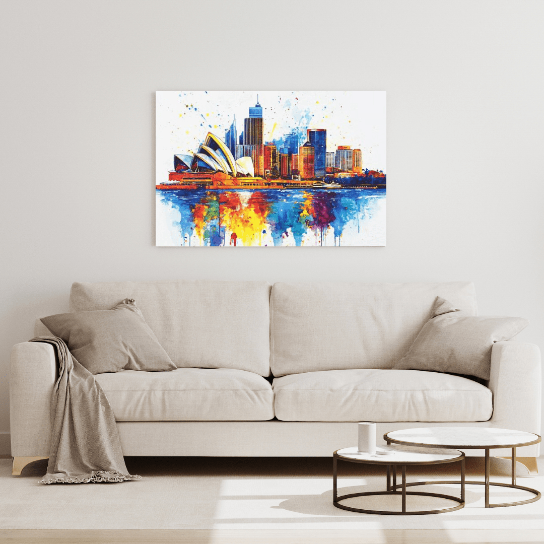 Vibrant Sydney Skyline - Cityscape Wall Art - Aestheticanvas