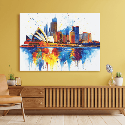 Vibrant Sydney Skyline - Cityscape Wall Art - Aestheticanvas