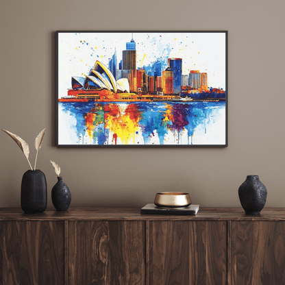 Vibrant Sydney Skyline - Cityscape Wall Art - Aestheticanvas